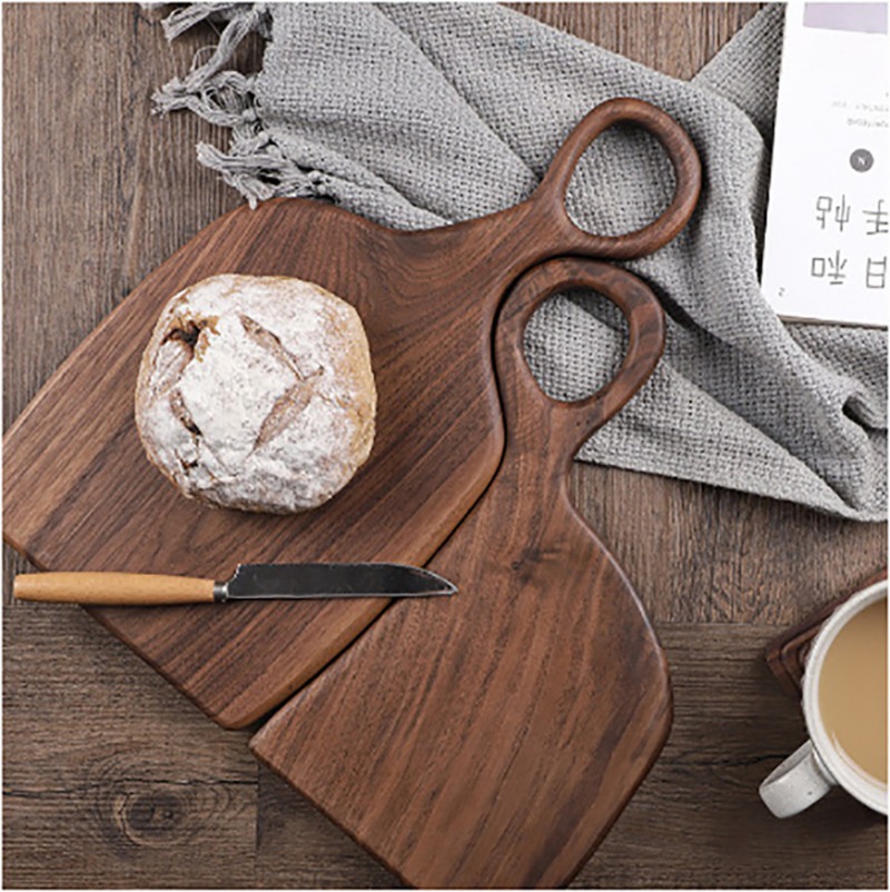 Kitchen Utensils - 검은 호두 단단한 도마 나무 트레이