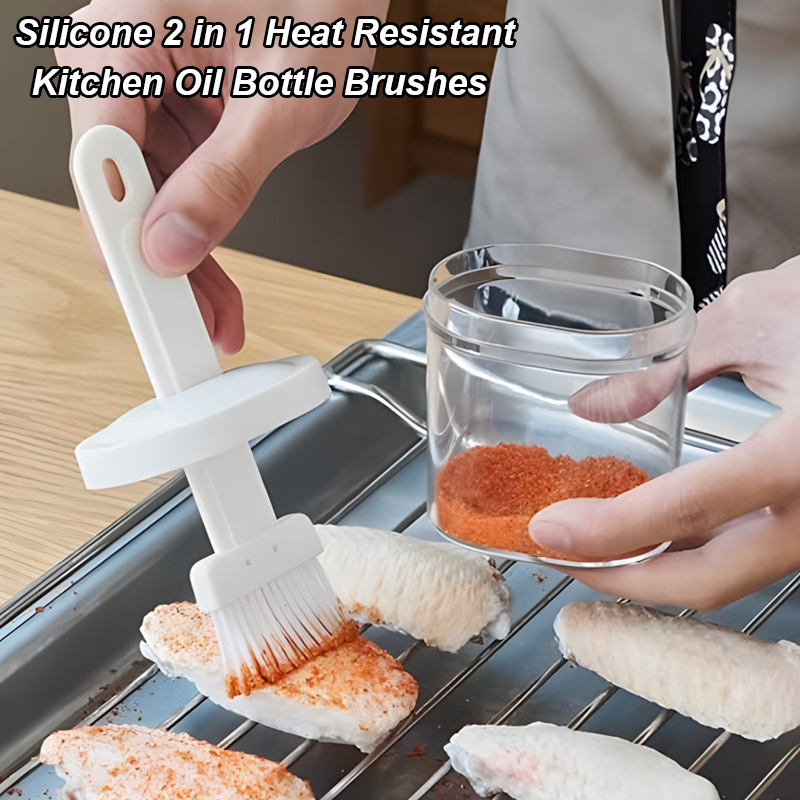 Pastry Brush Silicone - 2 in 1 내열성 주방 오일병