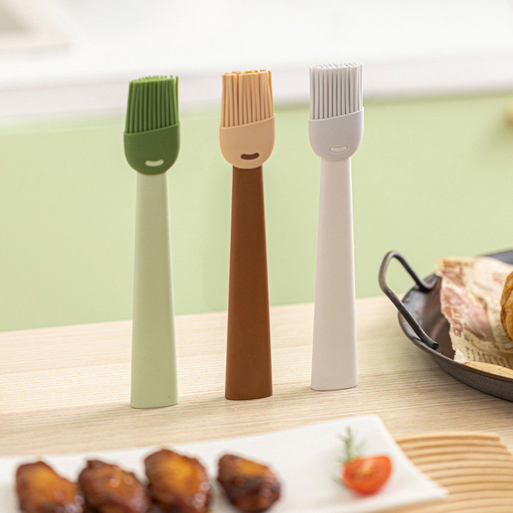 Pastry Brush Silicone - 3개입 고내구성 실리콘 브러시 - 바비큐,