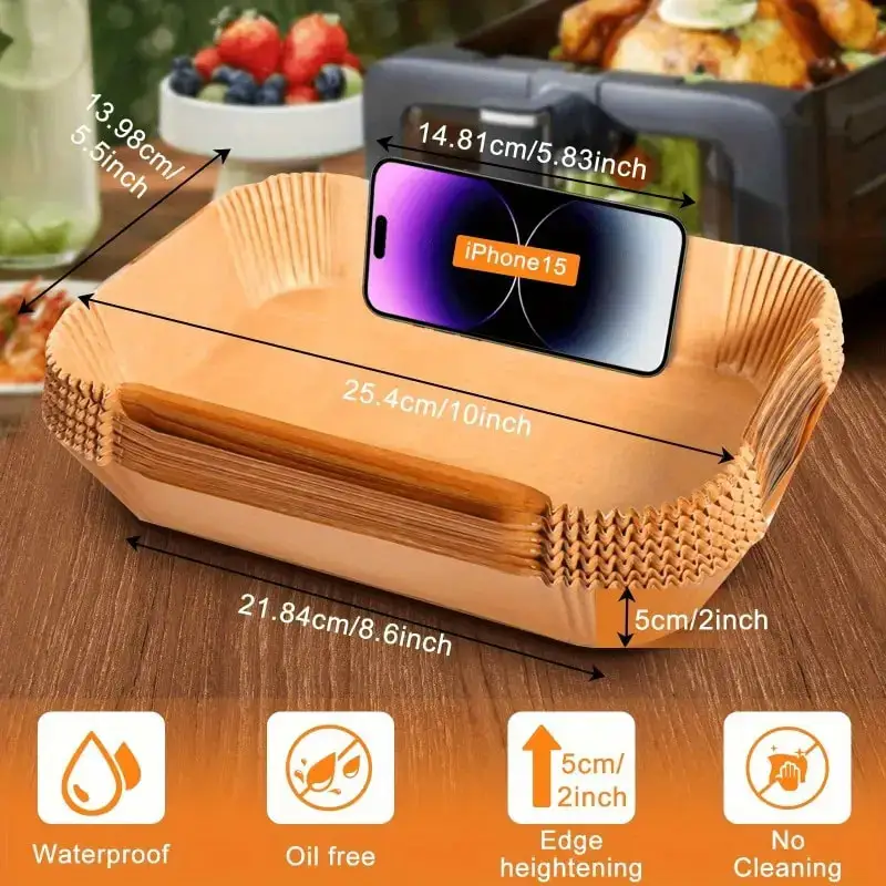 일회용 에어프라이어 라이너 논스틱 유산지 직사각형 갈색 - Kitchen Baking Essentials 리뷰 및 가격