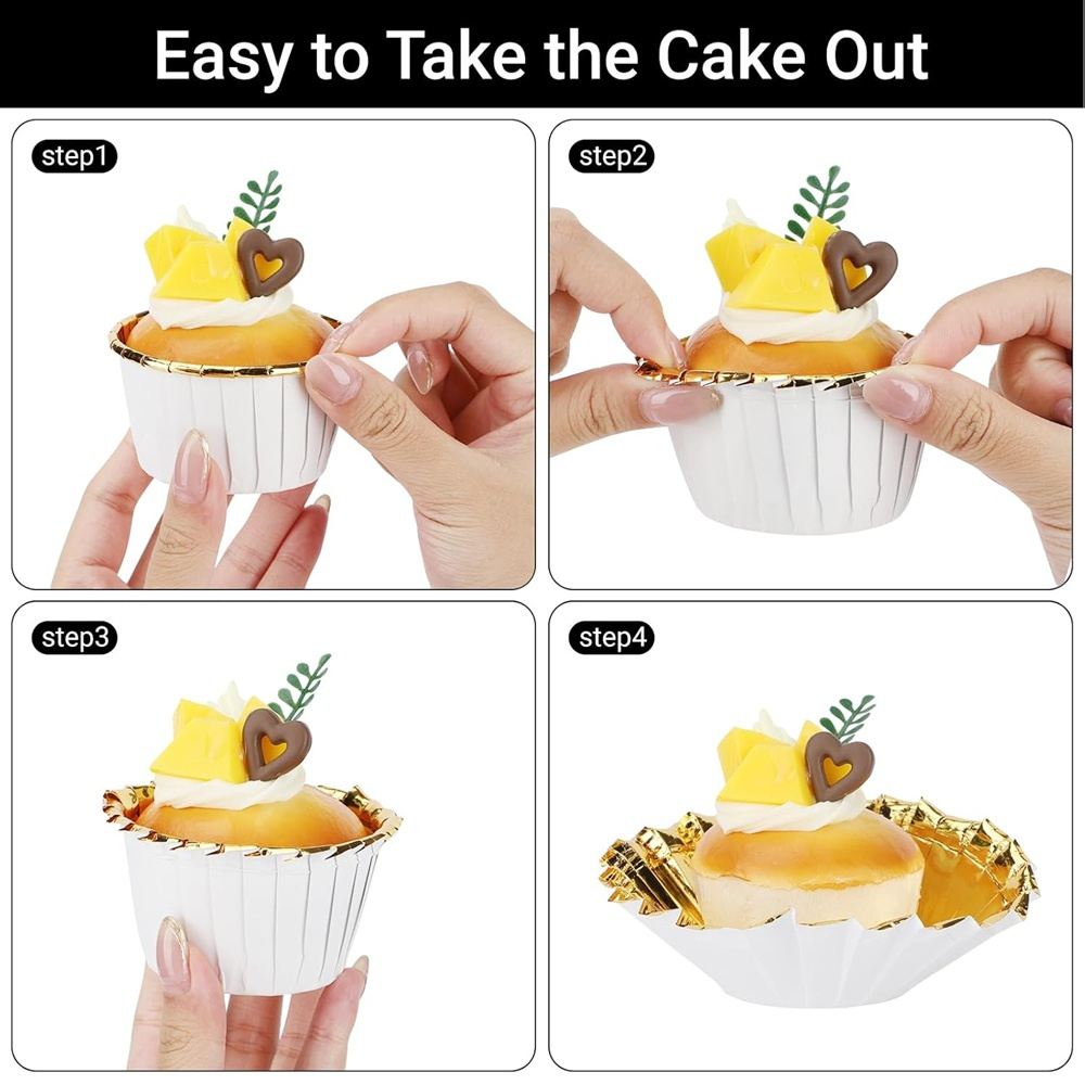 50개 머핀 컵 종이 컵케이크 래퍼 베이킹 컵 케이스  - Kitchen Utensils 리뷰 및 가격
