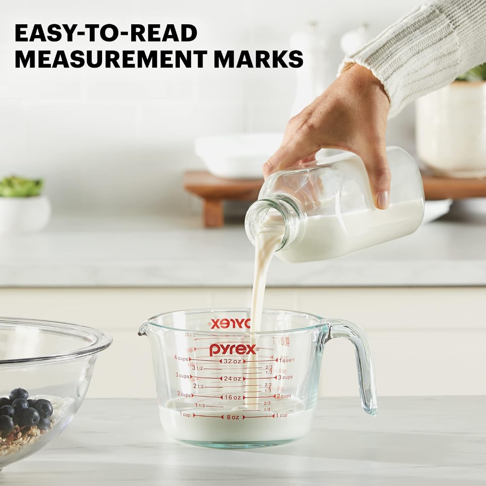 4컵 유리 계량컵, 베이킹, 요리, 전자레인지, 식기세 - Kitchen Baking Essentials 리뷰 및 가격