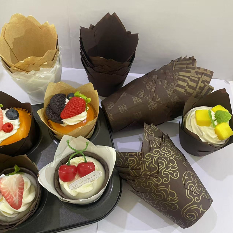 50개/100개/200개 튤립 케이크 종이컵, 내열성  - Kitchen Baking Essentials 리뷰 및 가격