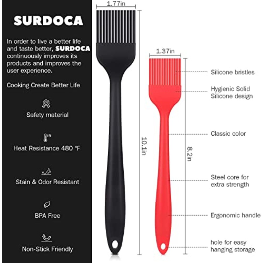 실리콘 제과용 브러쉬 - 2개 세트 10+8인치 내열  - Pastry Brush Silicone 리뷰 및 가격