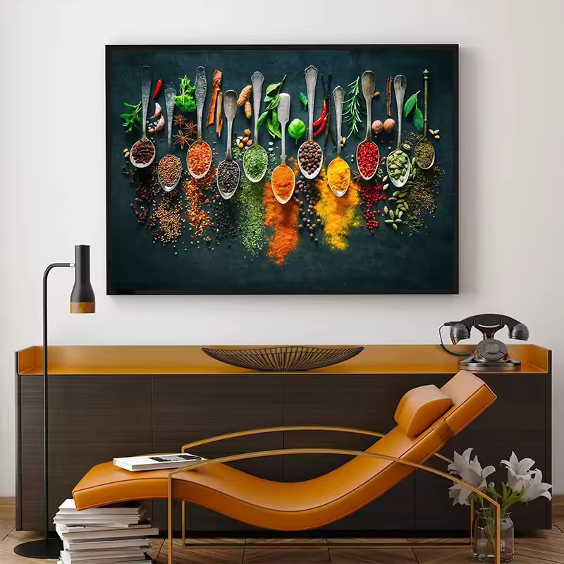 1PC 프레임리스 장식 예술 인쇄, 현대 요리 허브 향 - Kitchen Utensils 리뷰 및 가격
