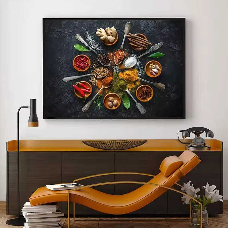 1PC 프레임리스 장식 예술 인쇄, 현대 요리 허브 향 - Kitchen Utensils 리뷰 및 가격