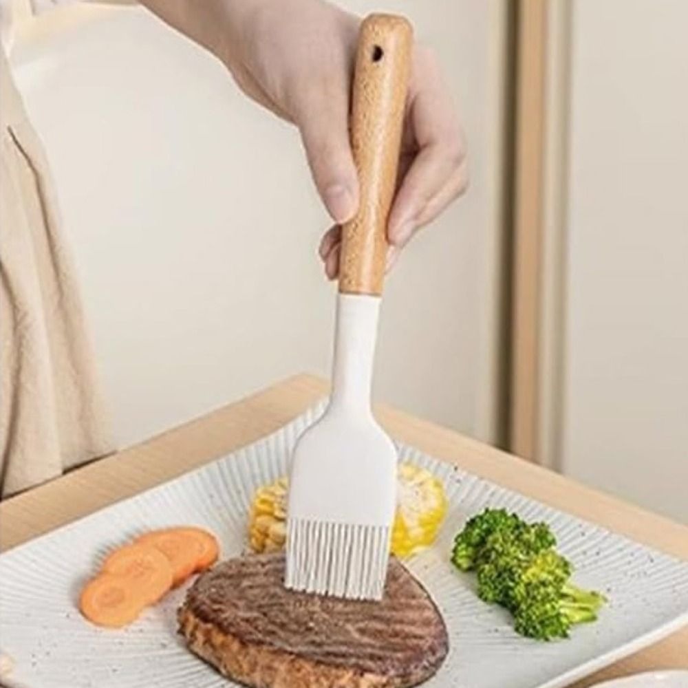 2PCS 나무 손잡이 실리콘 바베큐 오일 브러쉬, 화상 - Pastry Brush Silicone 리뷰 및 가격